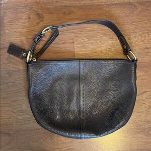 Coach chocolate brown crescent bag